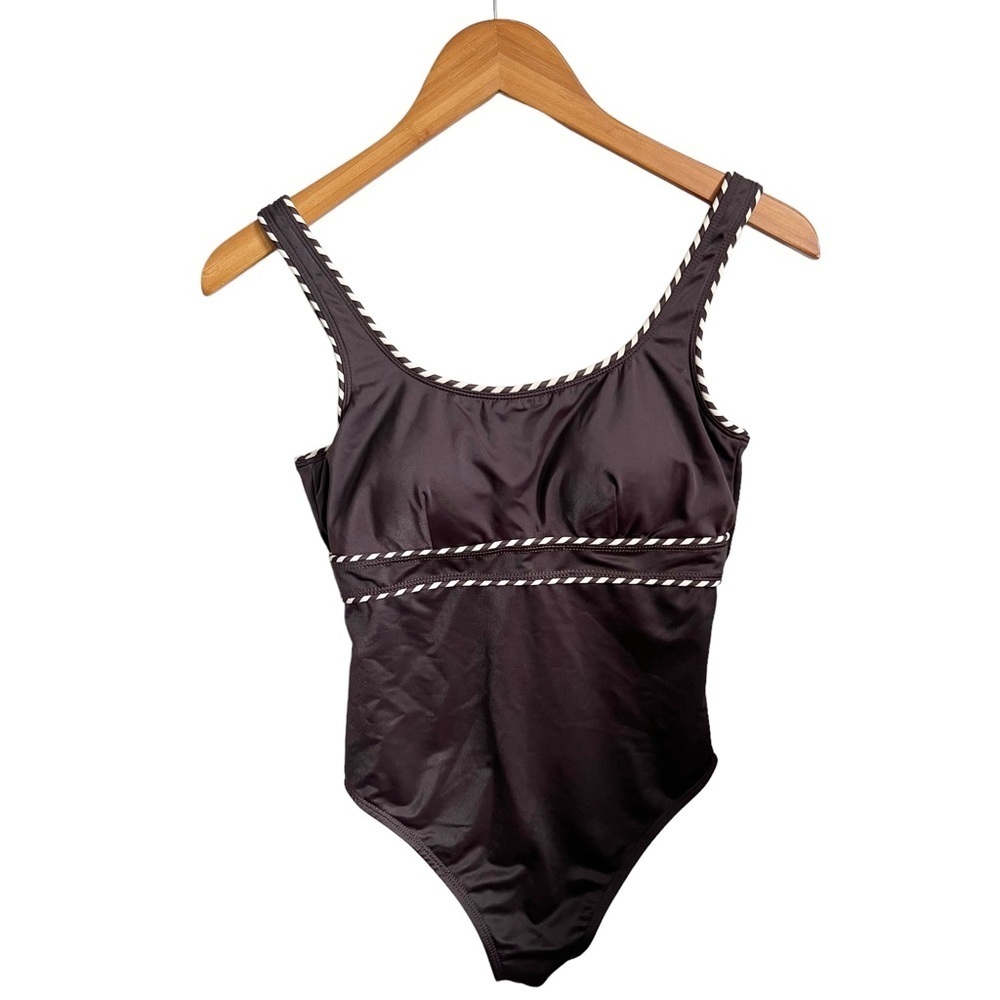 MIRACLESUIT One Piece Swimsuit with Built In Cups in Brown Size 10